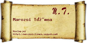 Marozsi Tímea névjegykártya